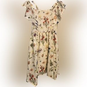 BCBGirls Off Shoulder Handkerchief Hem Dress Girls Size 10